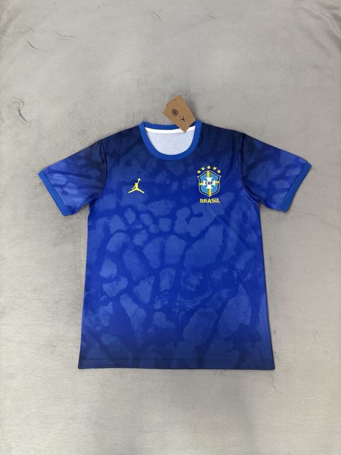 Fan Version 2026 Brazil AJ Blue Soccer Jersey Brasil Camisetas de Futbol