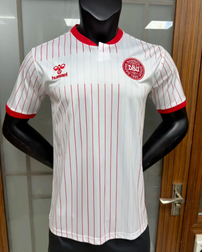 Fan Version 2026 Denmark Away White Soccer Jersey Football Shirt
