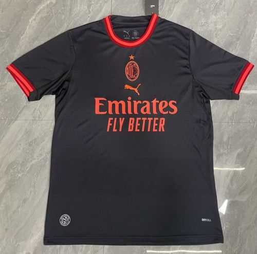 Fan Version 2026-2027 AC Milan Third Away Black Soccer Jersey AC Football Shirt