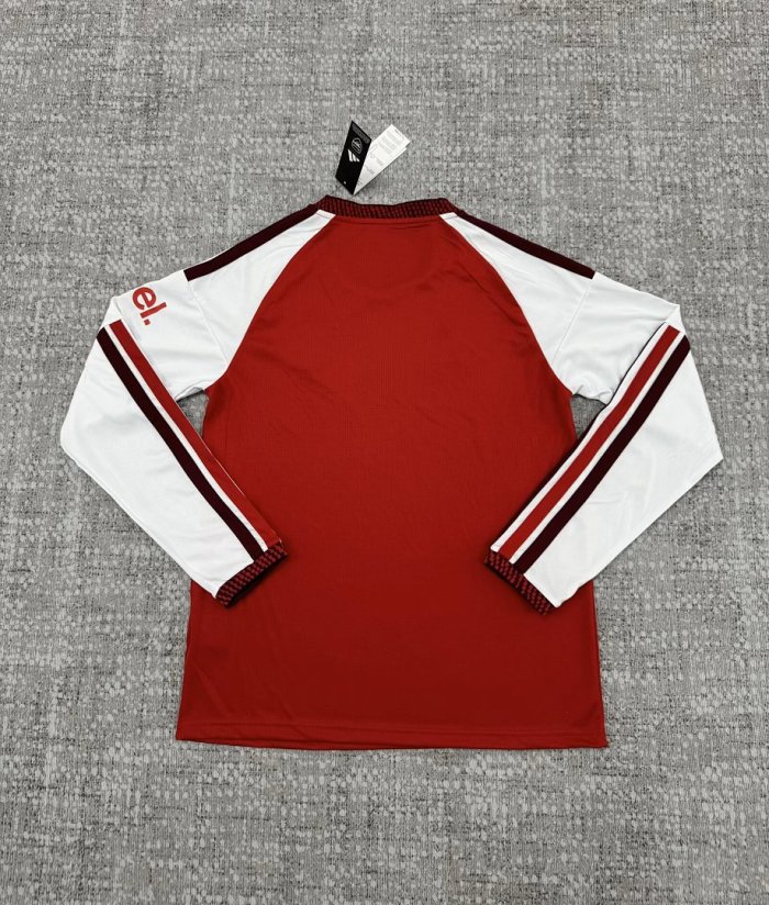 Long Sleeve Fan Version 2025-2026 Arsenal Home Soccer Jersey LS Football Shirt