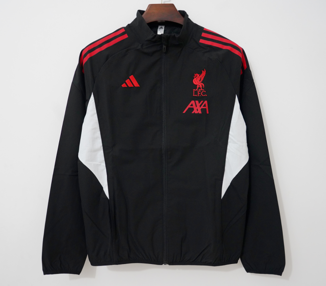 2026-2027 Liverpool Black Soccer Windbreaker Jacket Football Jacket