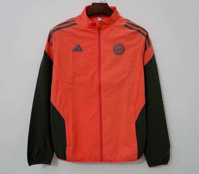 2026-2027 Bayern Munich Orange/Black Soccer Windbreaker Jacket Football Jacket
