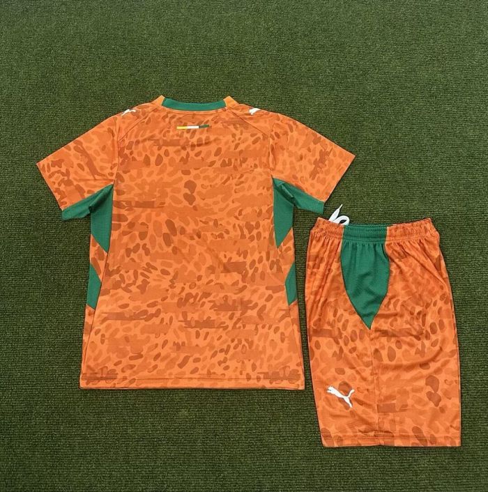 Youth Uniform Kids Kit 2026 Côte d'Ivoire Home Soccer Jersey Shorts Ivory Coast Child Football Set