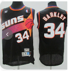 Mitchell&ness Phoenix Suns 34 BARKLEY Black NBA Jersey Basketball Shirt