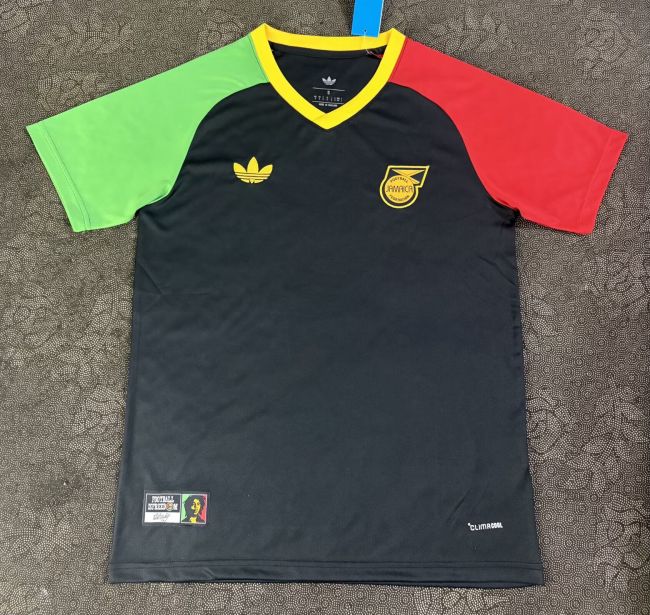 Fan Version 2026 Jamaica Black/Green/Red Soccer Training Jersey Football Shirt