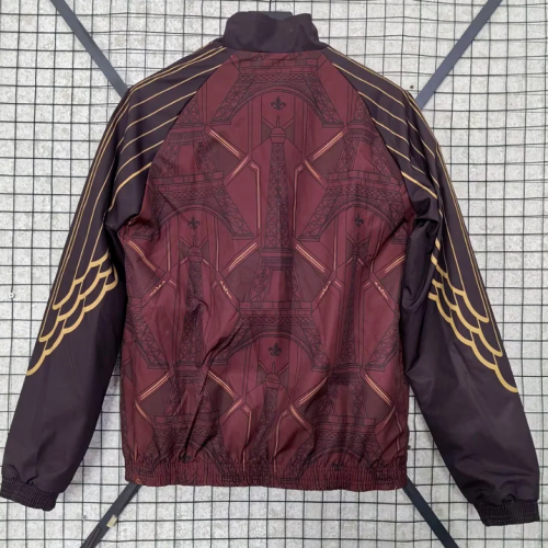 2026-2027 PSG Red/Black Soccer Reversible Windbreaker Jacket Football Jacket