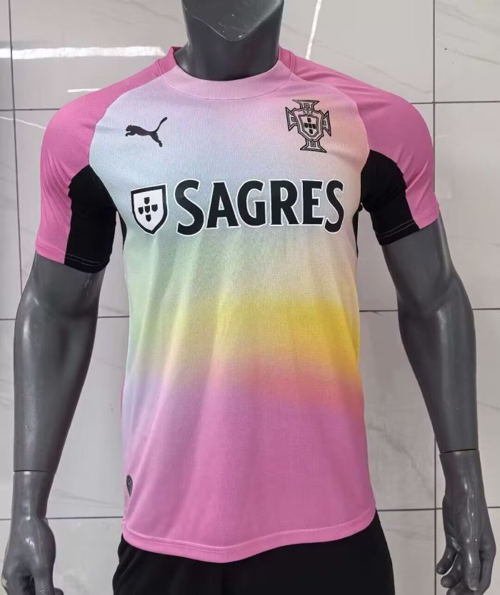 Fan Version 2026 Portugal Pink Soccer Tracking Jersey Football Shirt