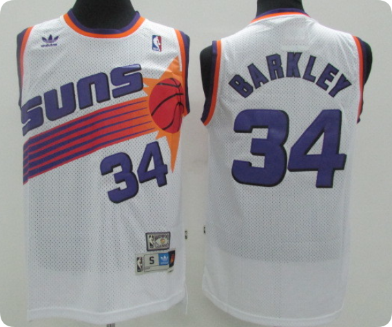 Mitchell&ness Phoenix Suns 34 BARKLEY White NBA Jersey Basketball Shirt