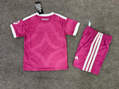 Youth Uniform Kids Kit 2026-2027 Real Madrid Third Away Soccer Jersey Shorts Child Football Set