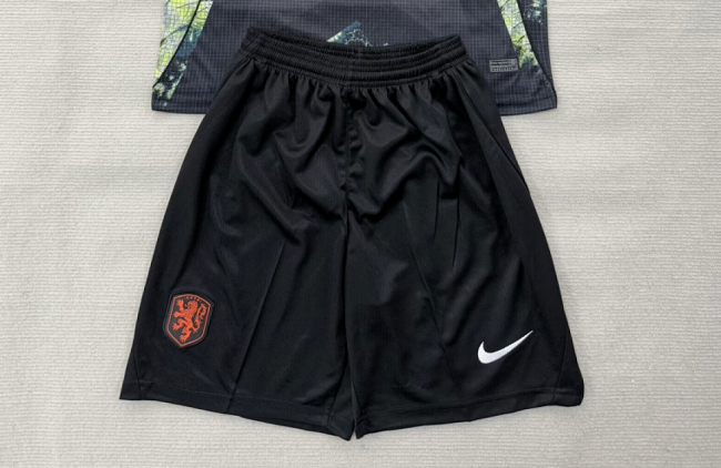 Fan Version 2026 Netherlands Black Goalkeeper Soccer Shorts Football Shorts