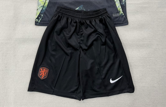 Fan Version 2026 Netherlands Black Goalkeeper Soccer Shorts Football Shorts