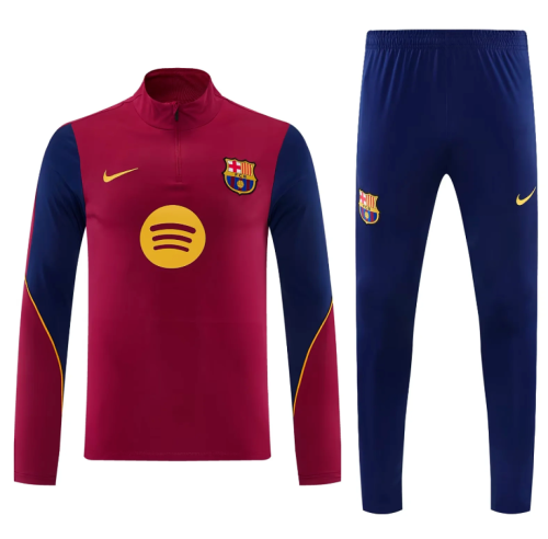 2026 Barcelona Dark Blue/Dark Red Soccer Training Sweater and Pants Football Kit