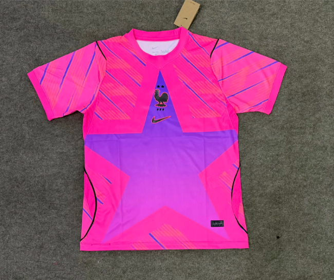 Fan Version 2026 France Pink Goalkeeper Soccer Jersey Football Shirt