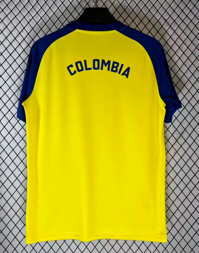 Fan Version 2026 Colombia Yellow Soccer Pre-match Jersey Columbia Camisetas de Futbol