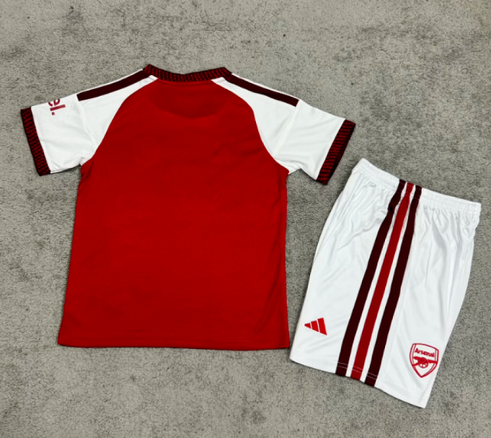 Youth Uniform Kids Kit 2026-2027 Arsenal Home Soccer Jersey Shorts Child Football Set