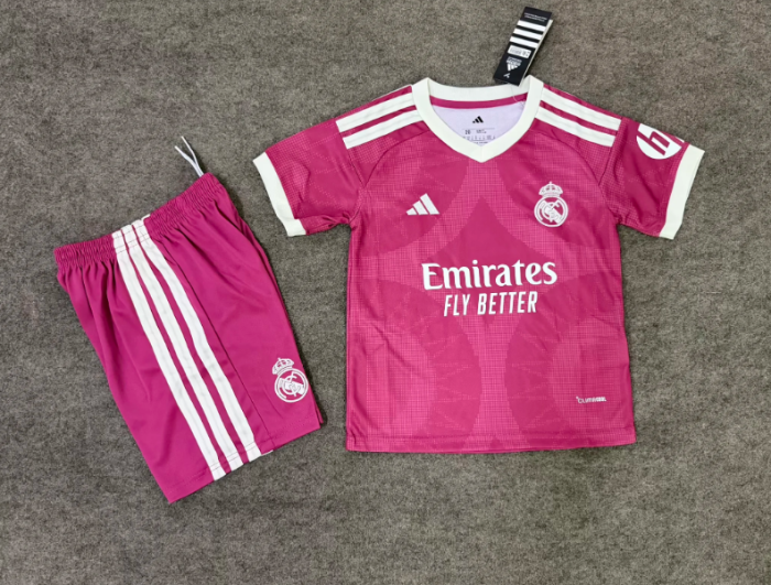 Youth Uniform Kids Kit 2026-2027 Real Madrid Third Away Soccer Jersey Shorts Child Football Set