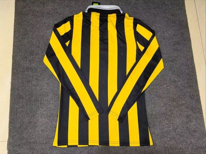 Long Sleeve Fan Version 2026 Al-Ittihad Heritage Yellow/Black Soccer Jersey Football Shirt