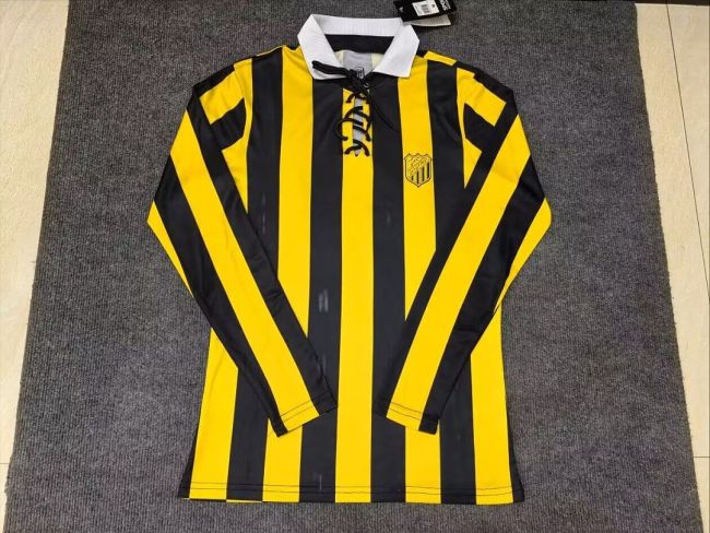 Long Sleeve Fan Version 2026 Al-Ittihad Heritage Yellow/Black Soccer Jersey Football Shirt