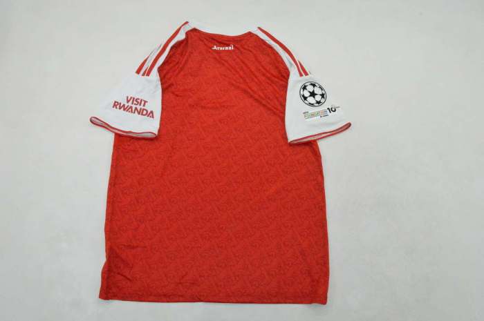 with Front Lettering+UCL Patch Fan Version Arsenal 2025-2026 UCL Final Home Soccer Jersey Football Shirt