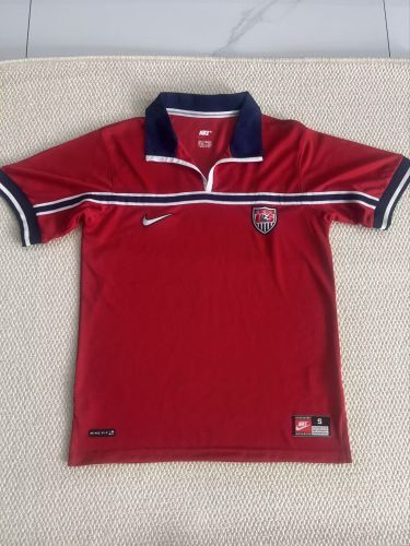 Retro Jersey 1998 USA Away Red Soccer Jersey United States Vintage Football Shirt