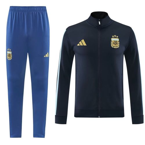 2026-2027 Argentina Dark Blue Soccer Windbreaker Tracksuit Jacket Football Jacket and Pants
