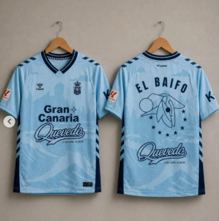 with LALIGA Patch Fan Version 2026-2027 Las Palmas El Baifo Version Soccer Jersey Blue Football Shirt