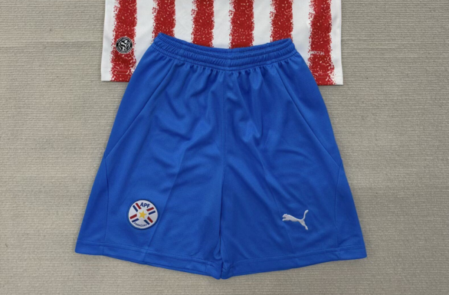 Fan Version 2026 Paraguay Home Soccer Shorts Football Shorts