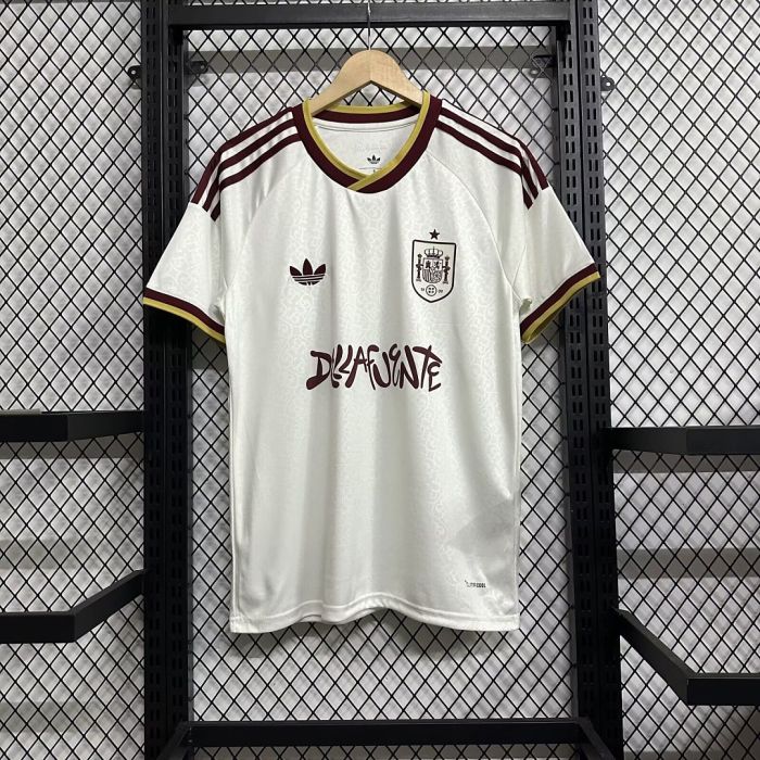 with Dellafuente Logo Fan Version 2026 Spain Away Soccer Jersey España Camisetas de Futbol