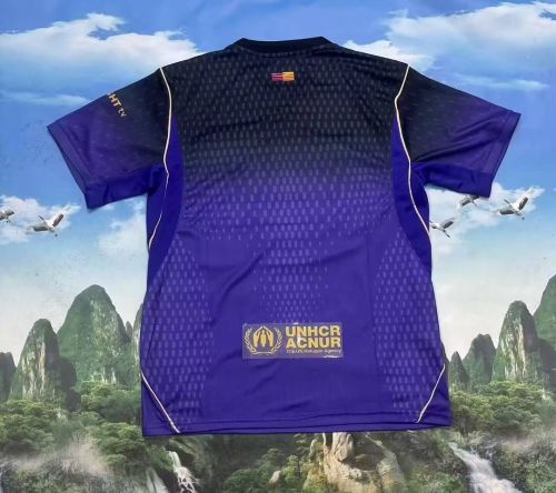 Barca Camisetas de Futbol Fans Version 2026-2027 Barcelona Away Purple Soccer Jersey