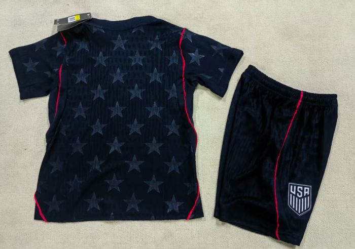 Player Version Youth Uniform Kids Kit USA 2026 Away Soccer Jersey Shorts United States Child Football Set
