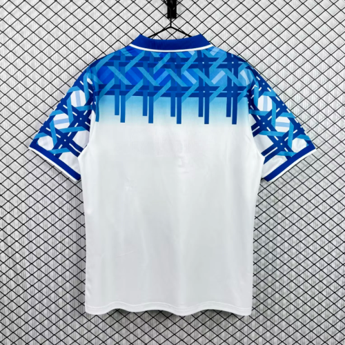 Retro Jersey 1994-1995 Calcio Napoli Away White/Blue Soccer Jersey Napoles Vintage Football Shirt