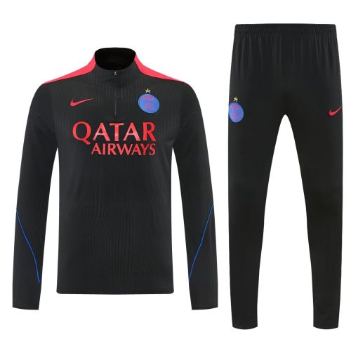 2026 PSG Black/Red Soccer Training Sweater and Pants Football Kit