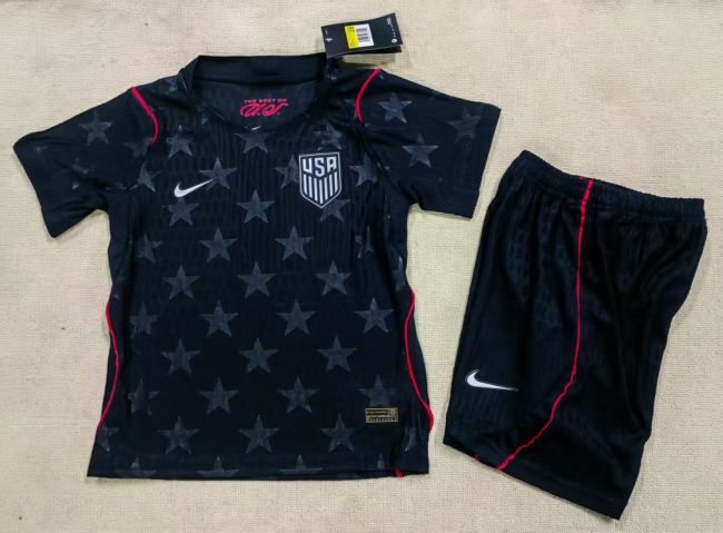 Player Version Youth Uniform Kids Kit USA 2026 Away Soccer Jersey Shorts United States Child Football Set