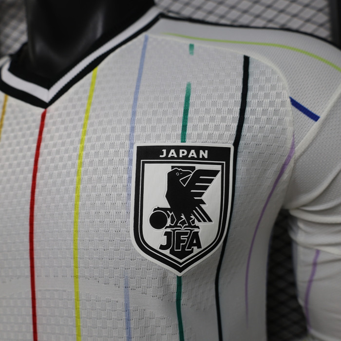 Long Sleeve Player Version 2026 Japan Away White Soccer Jersey Football Shirt