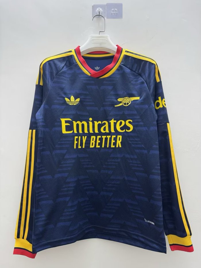 Long Sleeve Fan Version 2026-2027 Arsenal Away Soccer Jersey LS Football Shirt
