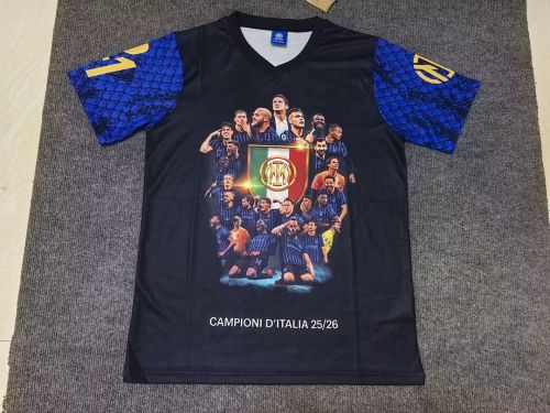 Fan Version 2025-2026 Inter Milan 21 Champions Soccer Jersey Football Shirt