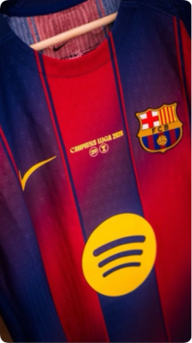 with CAMPIONS LLIGA 2026 Lettering Barca Camisetas de Futbol Fans Version 2025-2026 Barcelona Home Soccer Jersey