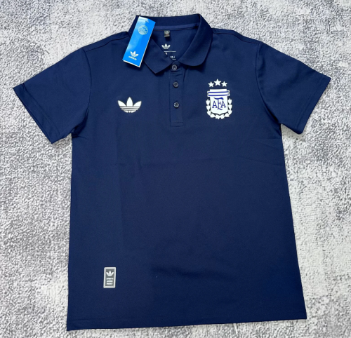 2026 Argentina Dark Blue Soccer Polo