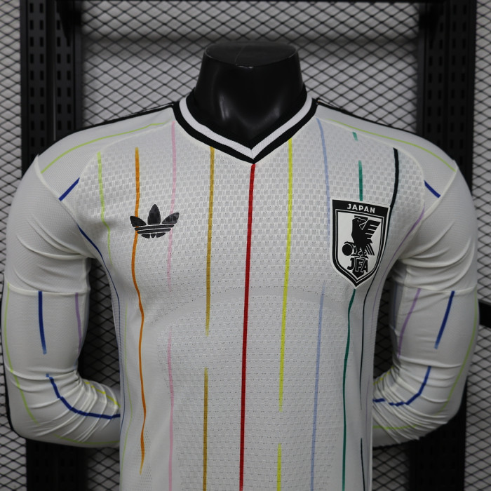 Long Sleeve Player Version 2026 Japan Away White Soccer Jersey Football Shirt