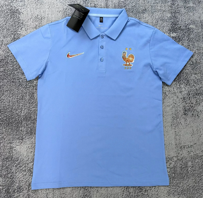 2026 France Light Blue Soccer Polo