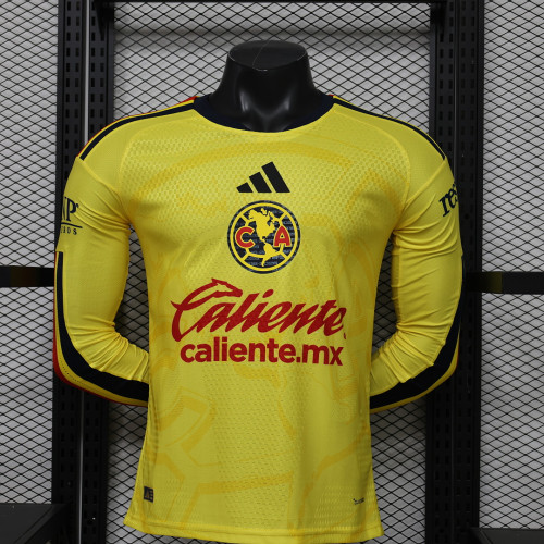 Long Sleeve Player Version 2026-2027 Club America Aguilas Home Soccer Jersey Football Shirt