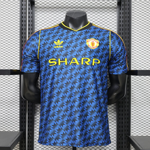Player Version 2026-2027 Manchester United Retro Model Blue Soccer Jersey Football Shirt