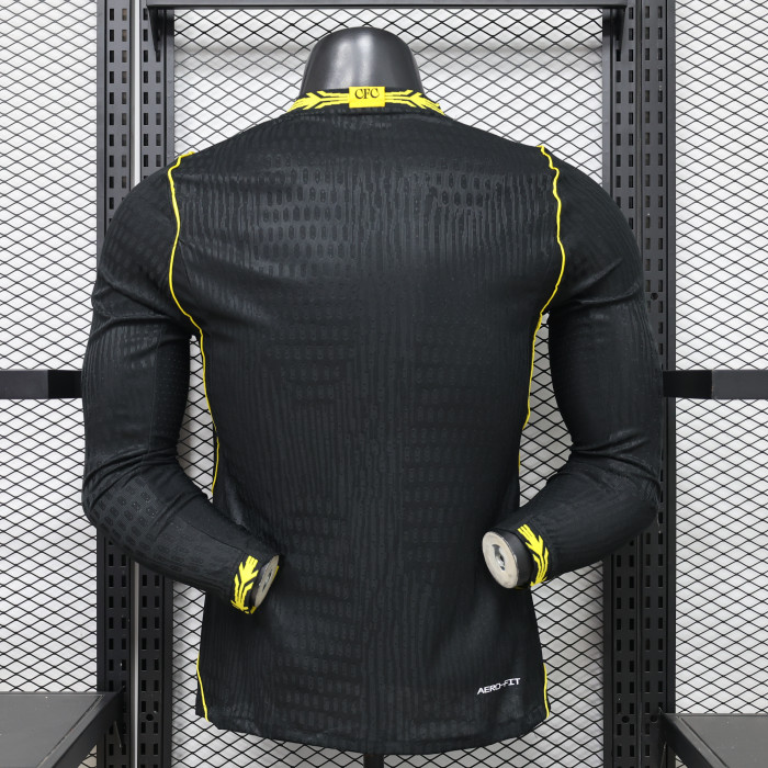 Long Sleeve Player Version 2026-2027 Chelsea Away Black Soccer Jersey Football Shirt