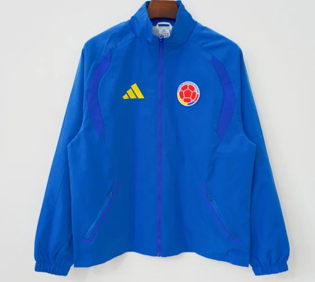 2026-2027 Colombia Blue Soccer Windbreaker Jacket Football Jacket