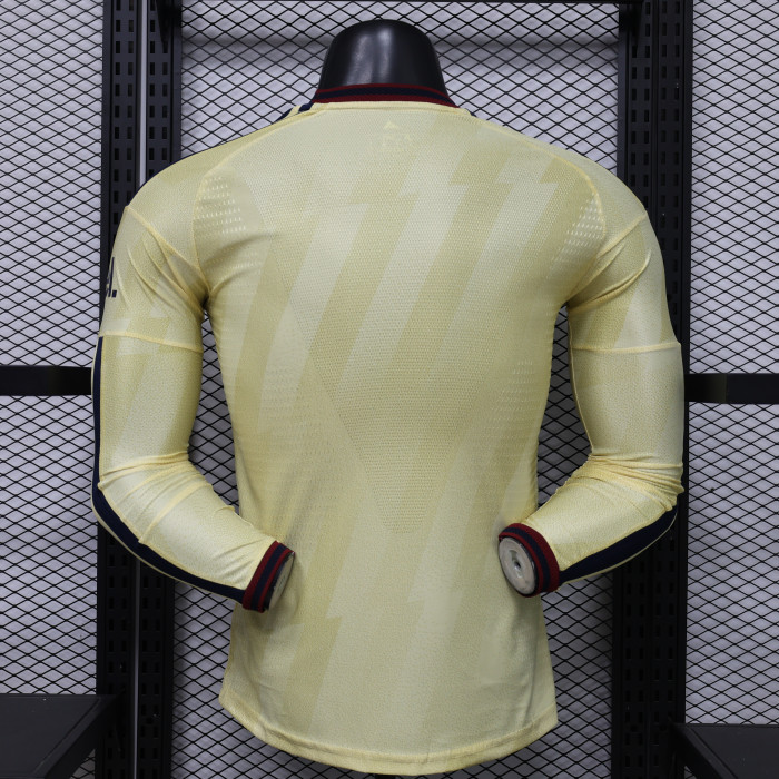 Long Sleeve Player Version 2026-2027 Arsenal Third Away Yellow Footbal Shirt Soccer Jersey