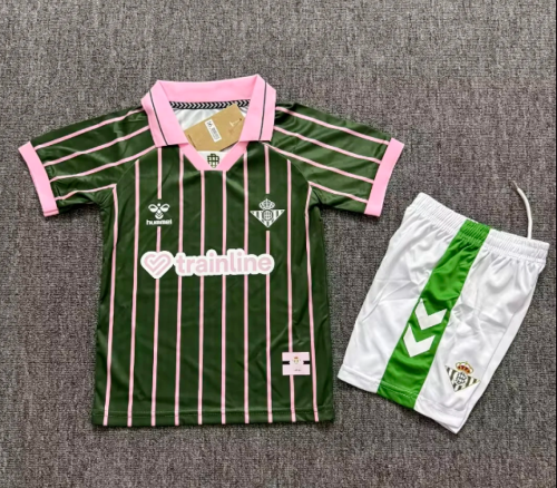 Youth Uniform Kids Kit 2026-2027 Real Betis Balompié Women's Soccer Jersey Shorts Child Football Set