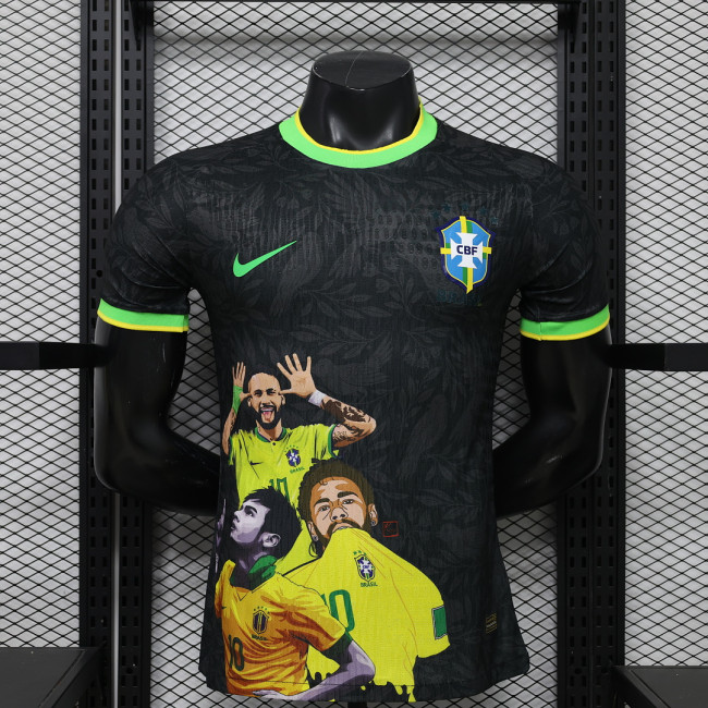 Player Version 2026 Brazil Black Neymar Version Soccer Jersey Brasil Camisetas de Futbol