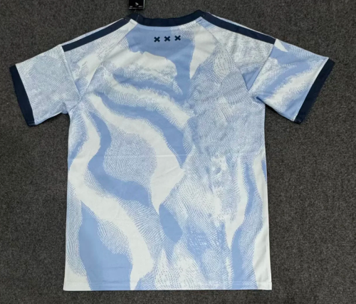 Fans Version 2026-2027 Ajax Away White/Blue Soccer Jersey Football Shirt