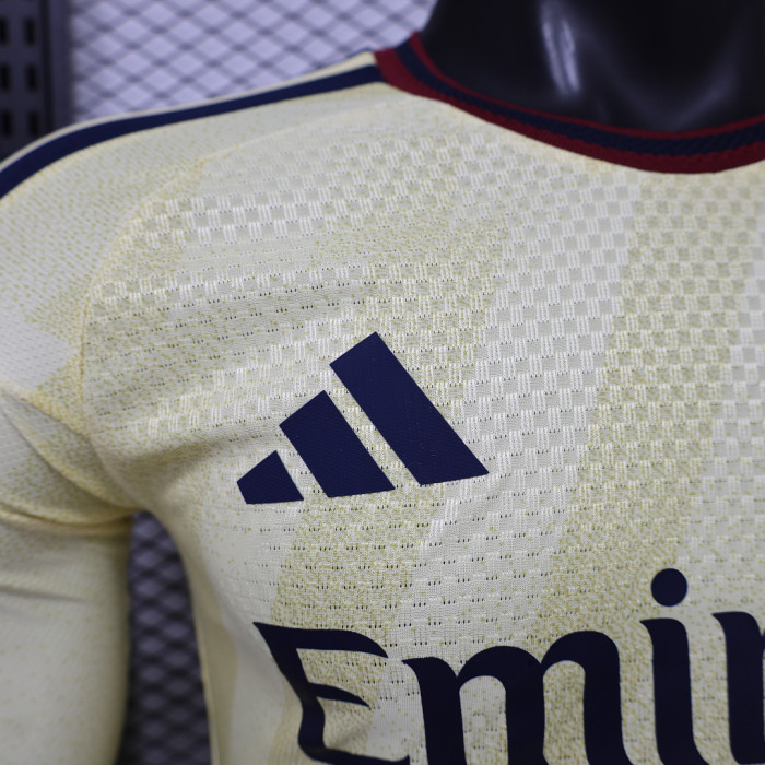 Long Sleeve Player Version 2026-2027 Arsenal Third Away Yellow Footbal Shirt Soccer Jersey