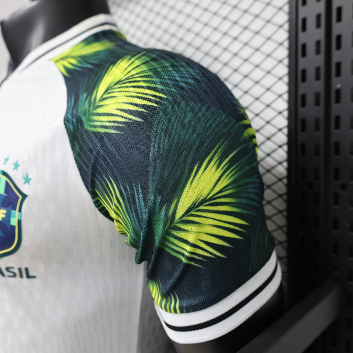 Player Version 2026 Brazil White AJ Soccer Jersey Brasil Camisetas de Futbol